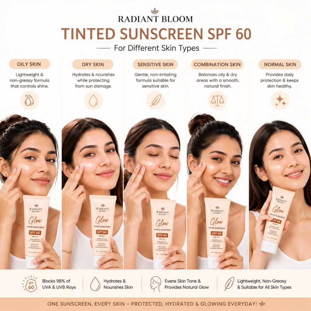 Glow Tinted sunscreen for all skin type