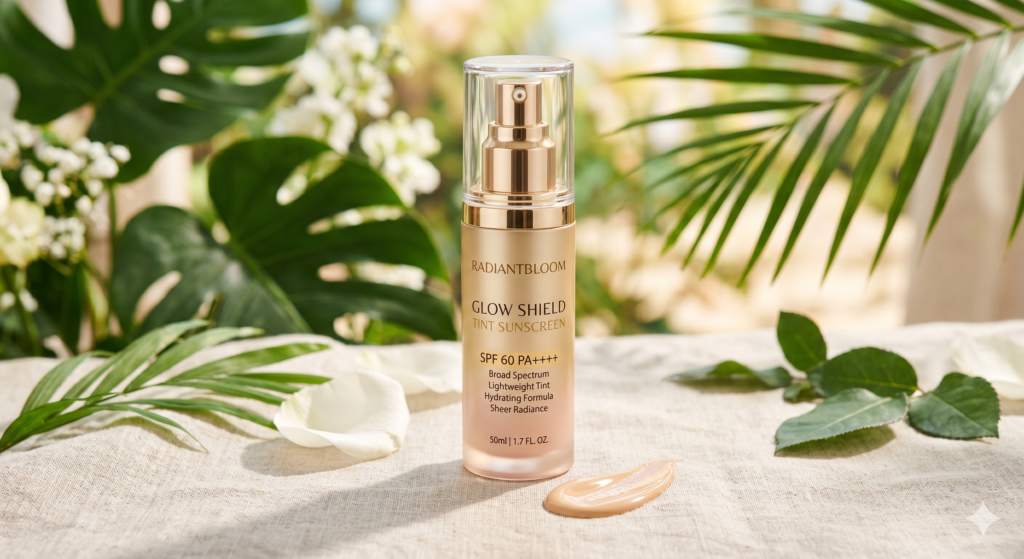 Glow shield tint sunscreen spf60